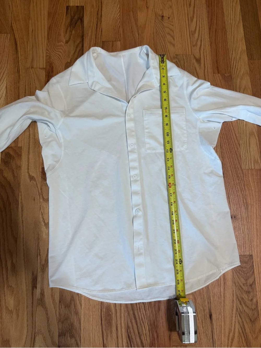 Lululemon Shirt Medium White Commission Long Sleeve Button Down Athletic Fit Men - Picture 7 of 9